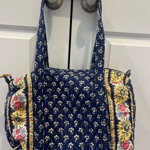 Vera Bradley Mason Blue duffle/ barrel bag